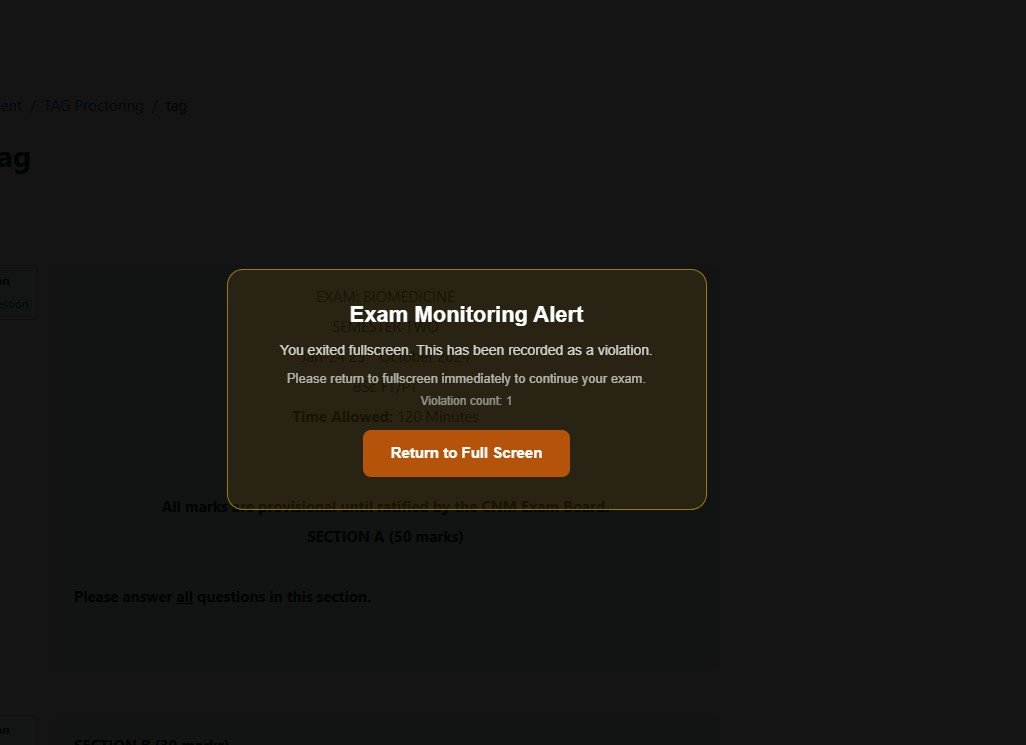 Proctoring System for Moodle™ screenshot